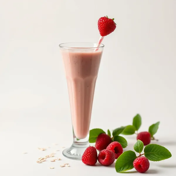 Energy Boosting Raspberry Oat Milk Smoothie