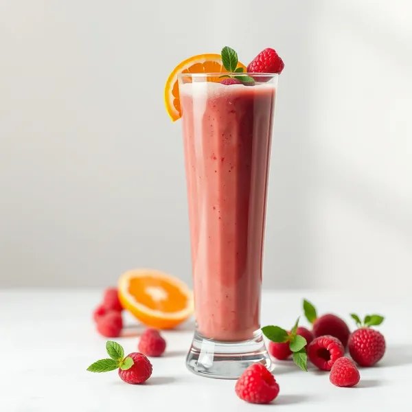 Energy Boosting Raspberry Orange Juice Smoothie