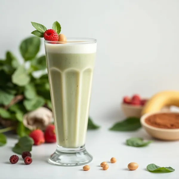 Smoothie Énergisant aux Épinards et au Lait de Macadamia