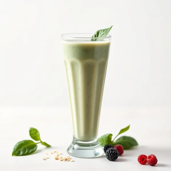 Smoothie Énergisant aux Épinards et au Lait d'Avoine