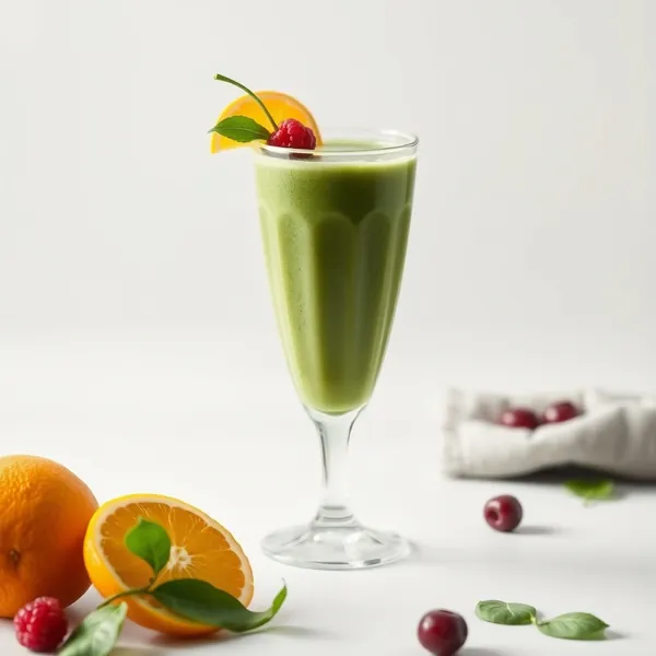 Smoothie Énergisant aux Épinards et Jus d'Orange