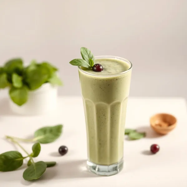 Smoothie Energizante de Espinafre e Leite de Arroz