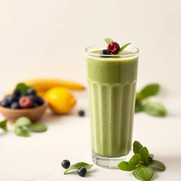 Smoothie Energizante de Espinafre e Leite de Espelta