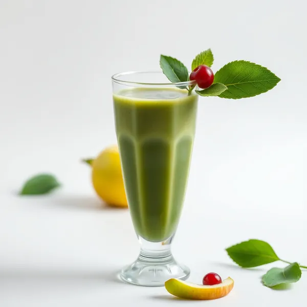 Energy Boosting Spirulina Apple Juice Smoothie