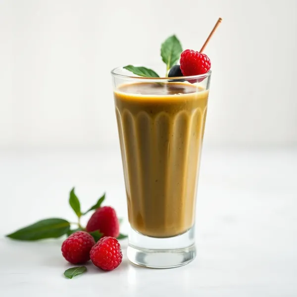 Smoothie Énergisant de Café Froid avec Spiruline