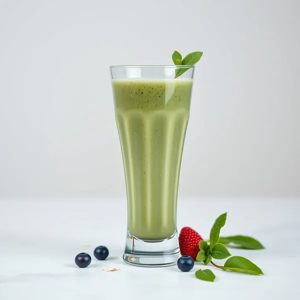 Smoothie Energizante de Leite de Aveia e Spirulina