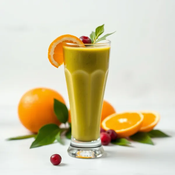Smoothie Énergisant à l'Orange avec Spiruline