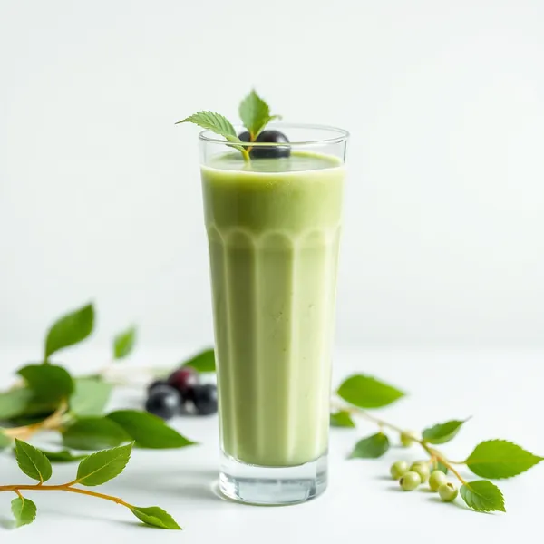 Smoothie Energizante de Leite de Ervilha e Spirulina