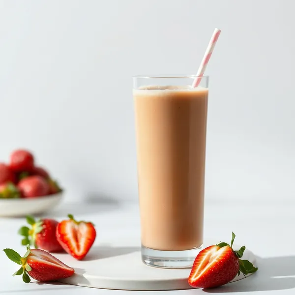 Smoothie Energizante de Café Frio com Morango