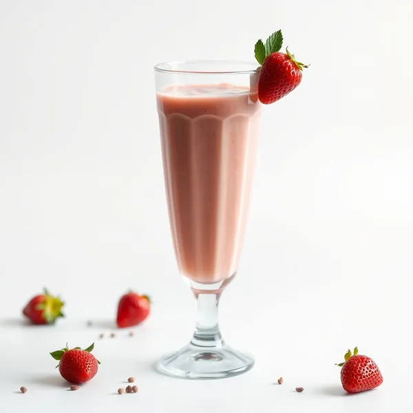 Smoothie Énergisant à la Fraise et au Lait de Cannabis