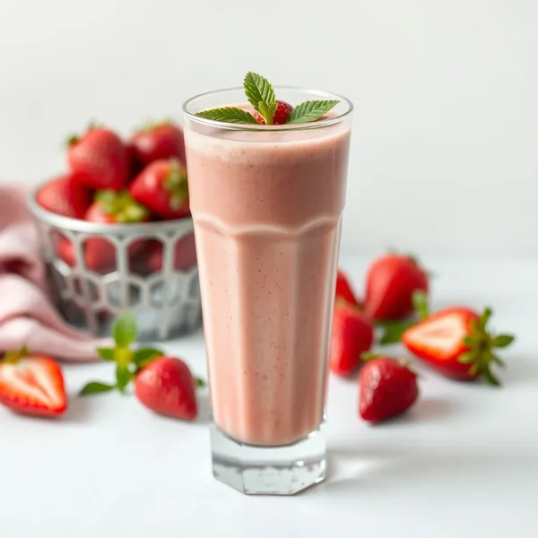 Energy Boosting Strawberry Matcha Tea Smoothie