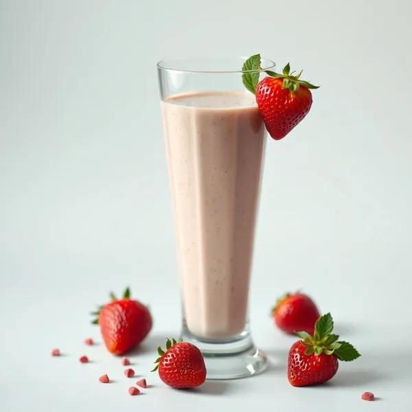 Smoothie Energisant à la Fraise et au Lait de Riz