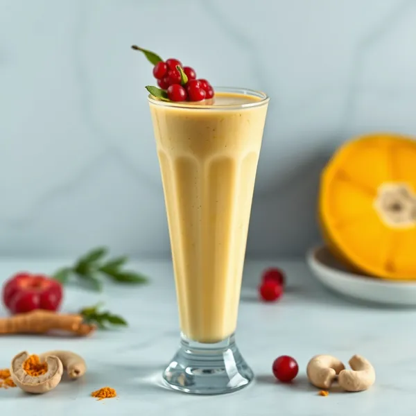 Energy-Boosting Turmeric Cashew Milk Smoothie