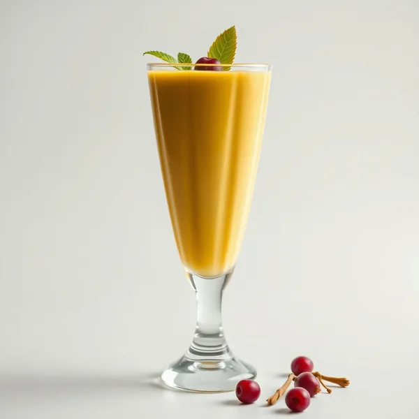 Smoothie Energizante de Leite de Cânhamo e Cúrcuma