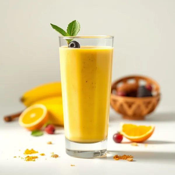 Smoothie Energizante de Leite Kefir com Cúrcuma