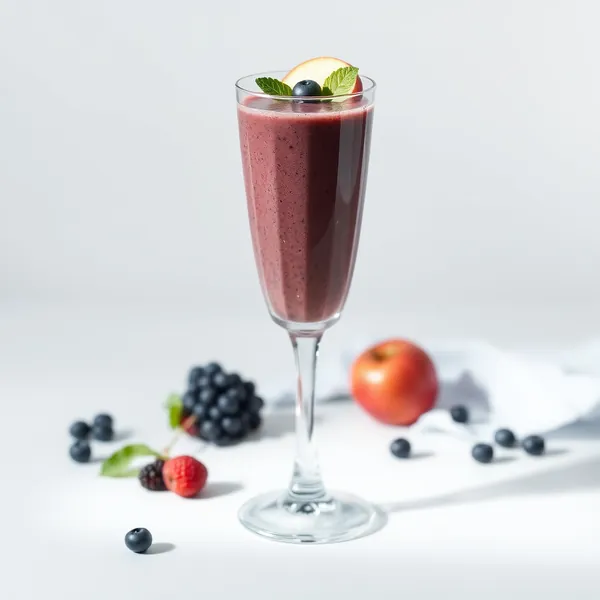 Smoothie de Suco de Maçã e Açaí Rico em Fibra
