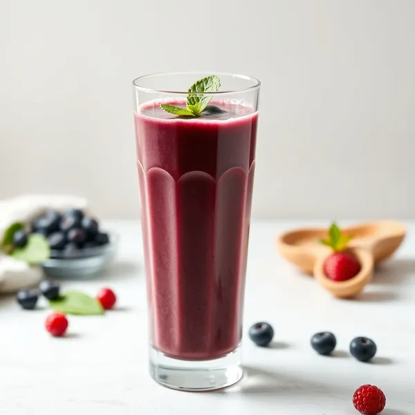Smoothie de Açaí com Leite de Avelã Rico em Fibra