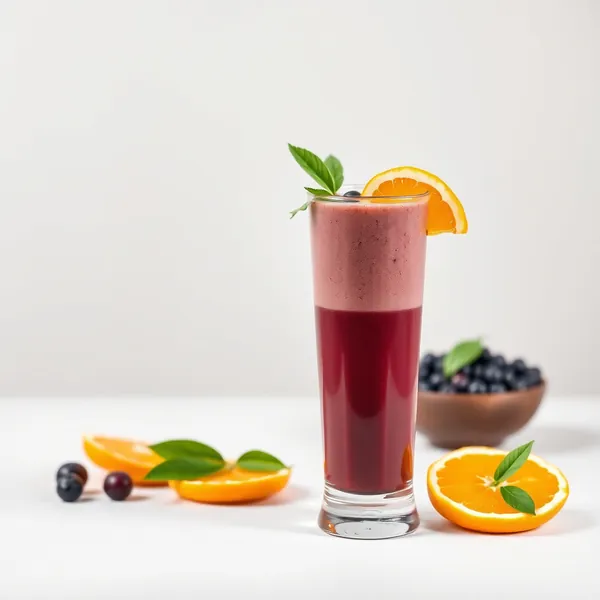 Fiber-Rich Acai Orange Juice Smoothie