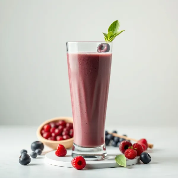 Smoothie di Açaí e Latte di Piselli Ricco di Fibre