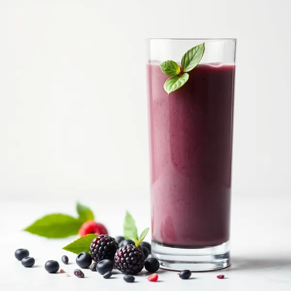 Smoothie de Açaí Rico em Fibra com Leite de Espelta