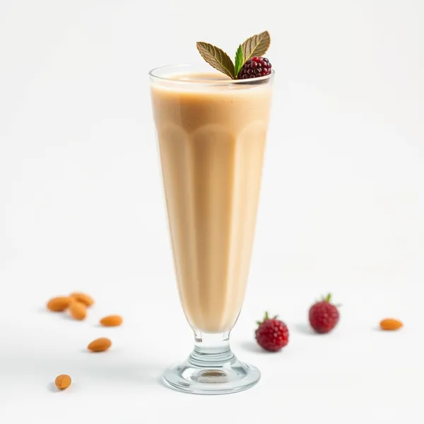Smoothie de Manteiga de Amendoim e Leite de Caju Rico em Fibra