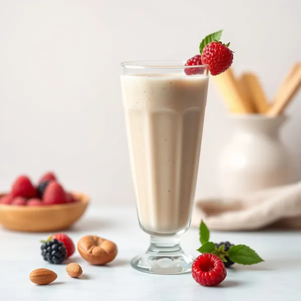 Fiber-Rich Almond Butter Hazelnut Milk Smoothie
