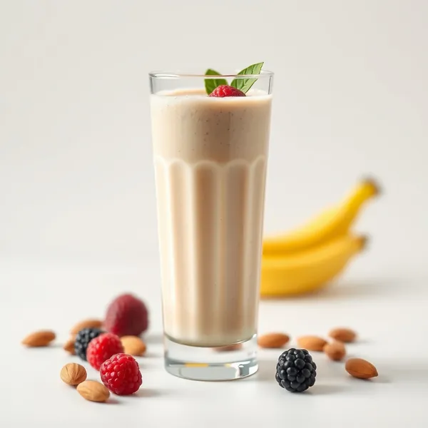 Smoothie aus Mandelbutter und Hanfmilch Reich an Ballaststoffen