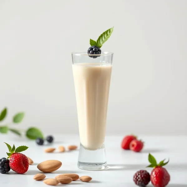 Fiber-Rich Almond Butter Macadamia Milk Smoothie