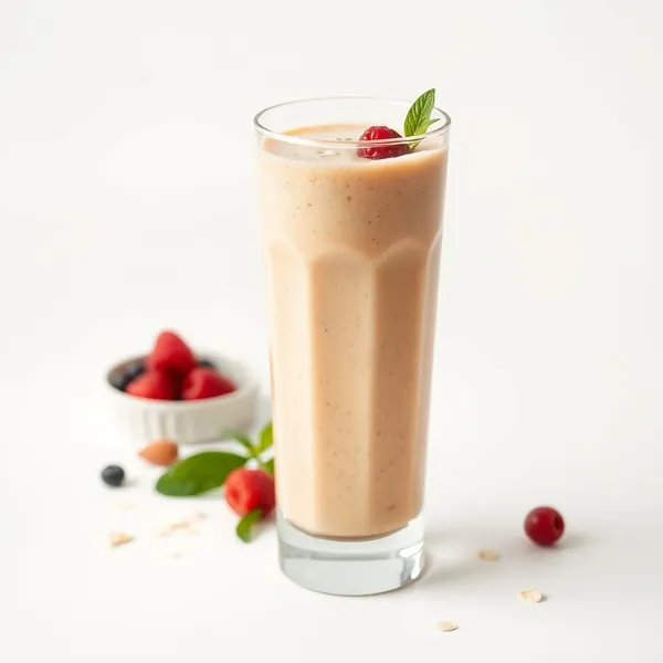 Fiber-Rich Almond Butter Oat Milk Smoothie
