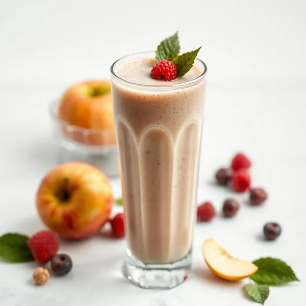 Smoothie aus Apfel und Haselnüssen Reich an Ballaststoffen
