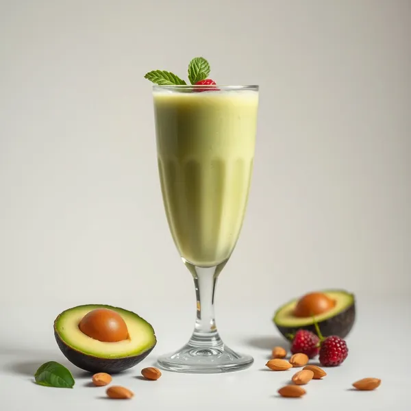 Smoothie de Abacate e Leite de Amêndoa Rico em Fibra