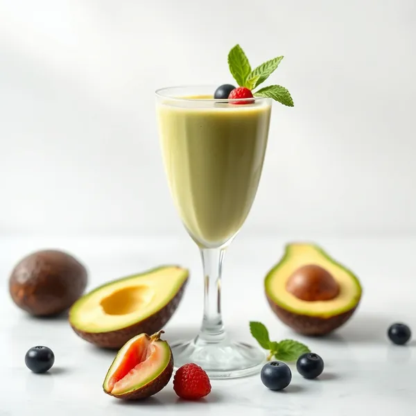 Smoothie de Abacate e Água de Coco Rico em Fibra