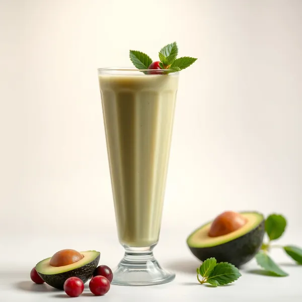 Smoothie de Abacate Rico em Fibra e Leite de Cânhamo