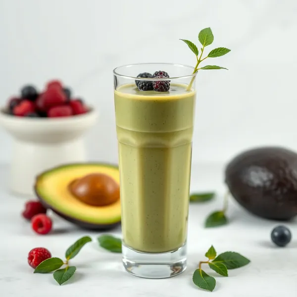 Smoothie de Abacate com Matcha e Rico em Fibra