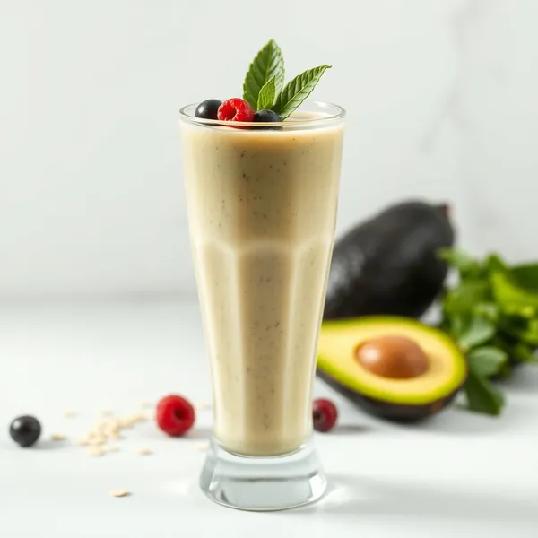 Smoothie de Abacate e Leite de Aveia Rico em Fibra