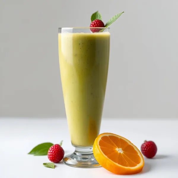 Smoothie aus Orange und Avocado Reich an Ballaststoffen