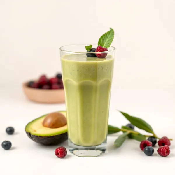 Smoothie de Abacate e Leite de Ervilha Rico em Fibra