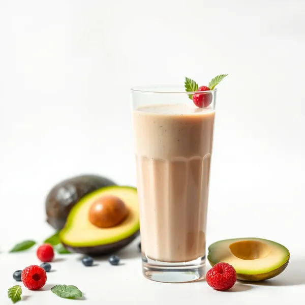Smoothie au Lait d'Épeautre et Avocat Riche en Fibres