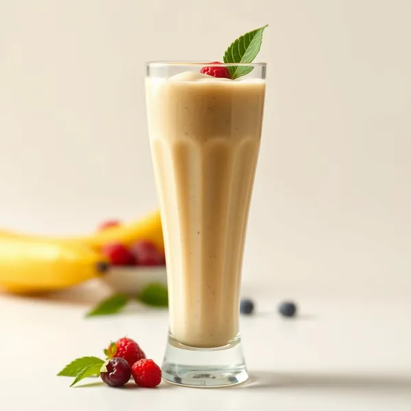 Batido de Banana y Agua de Coco Rico en Fibra