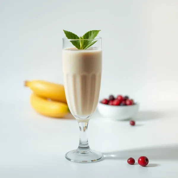 Smoothie de Banana e Leite de Macadamia Rico em Fibra