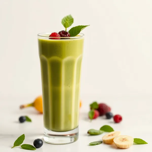 Smoothie de Banana e Matcha Rico em Fibra