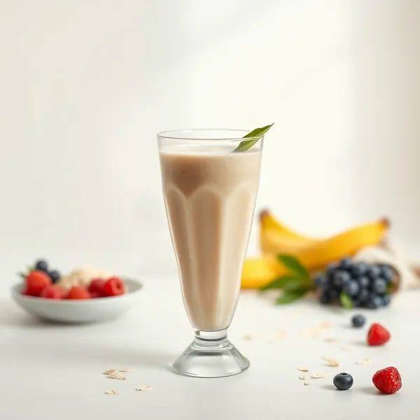 Smoothie Banane Avoine Riche en Fibres