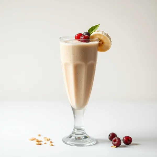 Batido de Banana e Leite de Espelta Rico em Fibra
