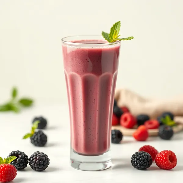 Batido de Almendra y Mora Rico en Fibra