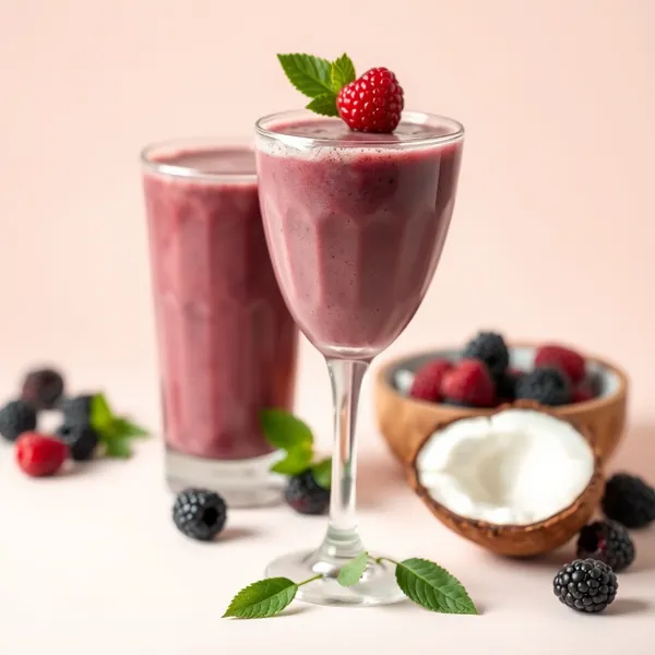 Smoothie de Amora Negra e Água de Coco Rico em Fibra