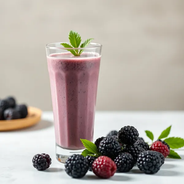 Fiber-Rich Blackberry Hemp Milk Smoothie