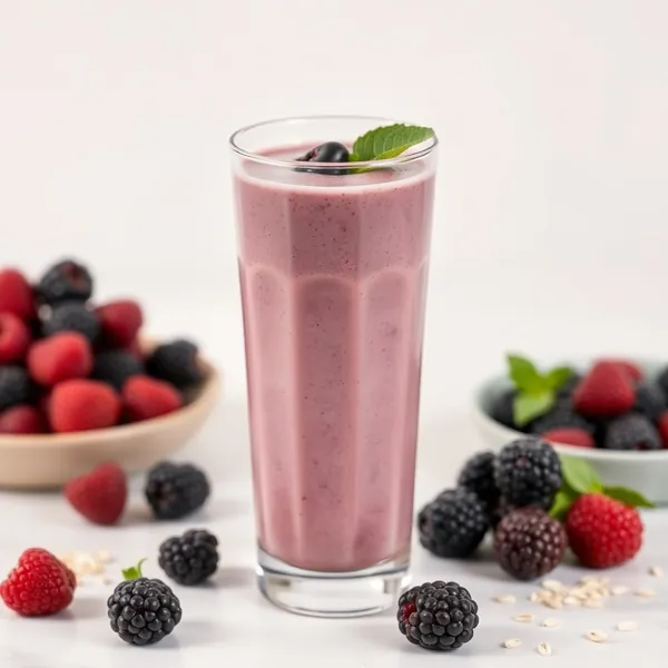Fiber-Rich Blackberry Oat Milk Smoothie
