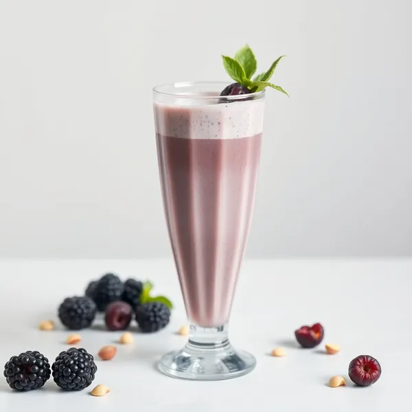 Fiber-Rich Blackberry Pistachio Milk Smoothie