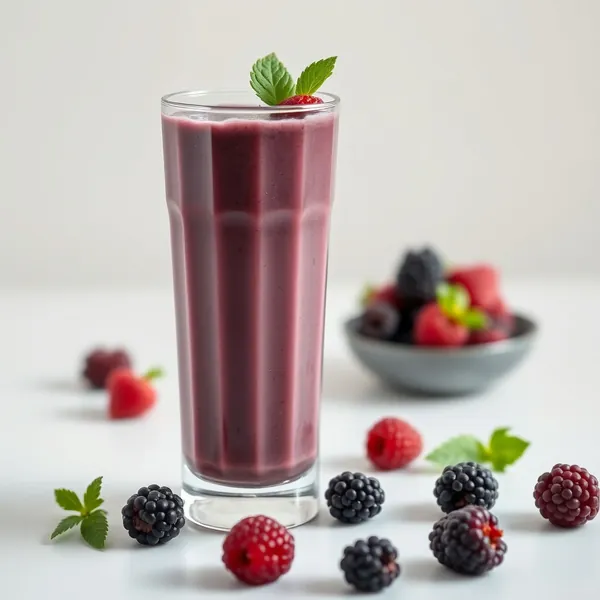 Smoothie de Soja aux Mûres Riche en Fibres