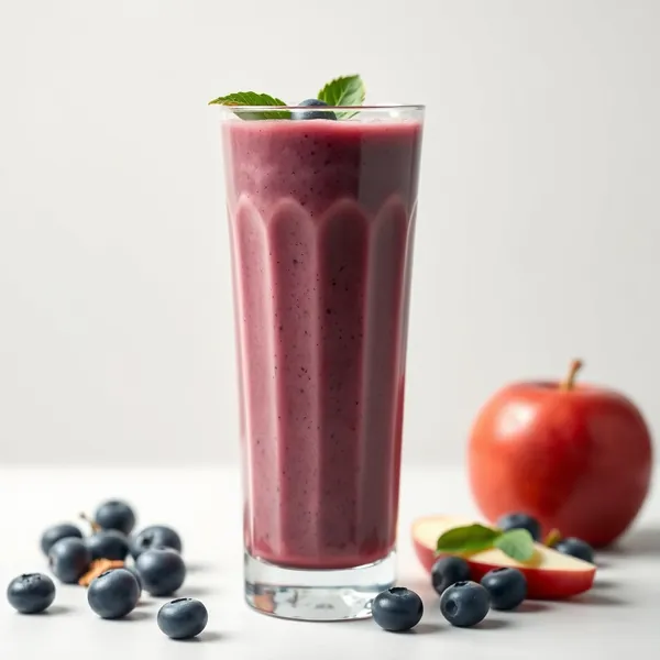 Fiber-Rich Blueberry Apple Juice Smoothie